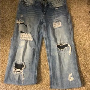 Distressed jeans